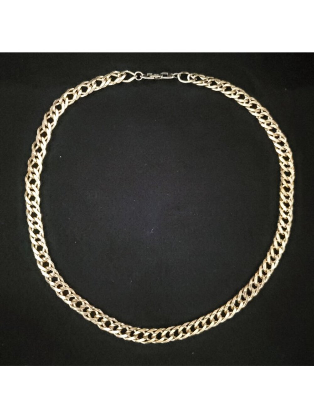 Vintage Napier Necklace Gold Tone Cuban Link 23" 3/8" - Picture 7 of 9